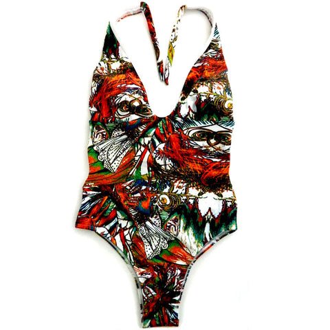 Snake Skin Surf Suit One Piece