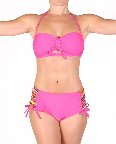 Calypso Pink Adjustable Bikini Top