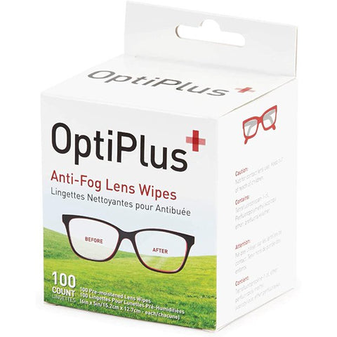 OptiPlus Anti-Fog Lens Cleaning Wipes 100ct