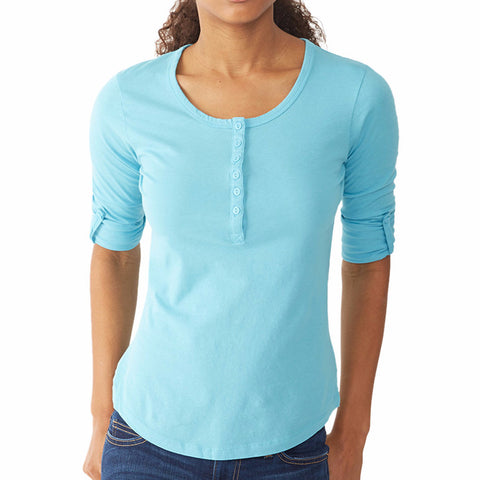 Rolled Henley Top