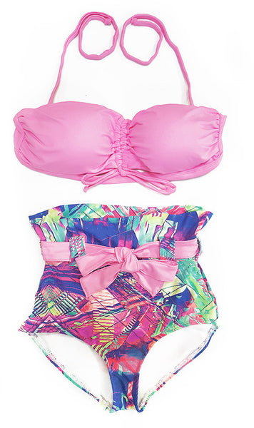 Pink Flamingo Adjustable Bikini Top - United Republic Affair